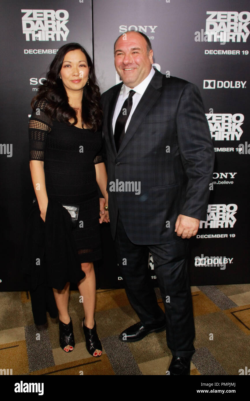 James Gandolfini and Deborah Lin at the Premiere of Columbia Pictures