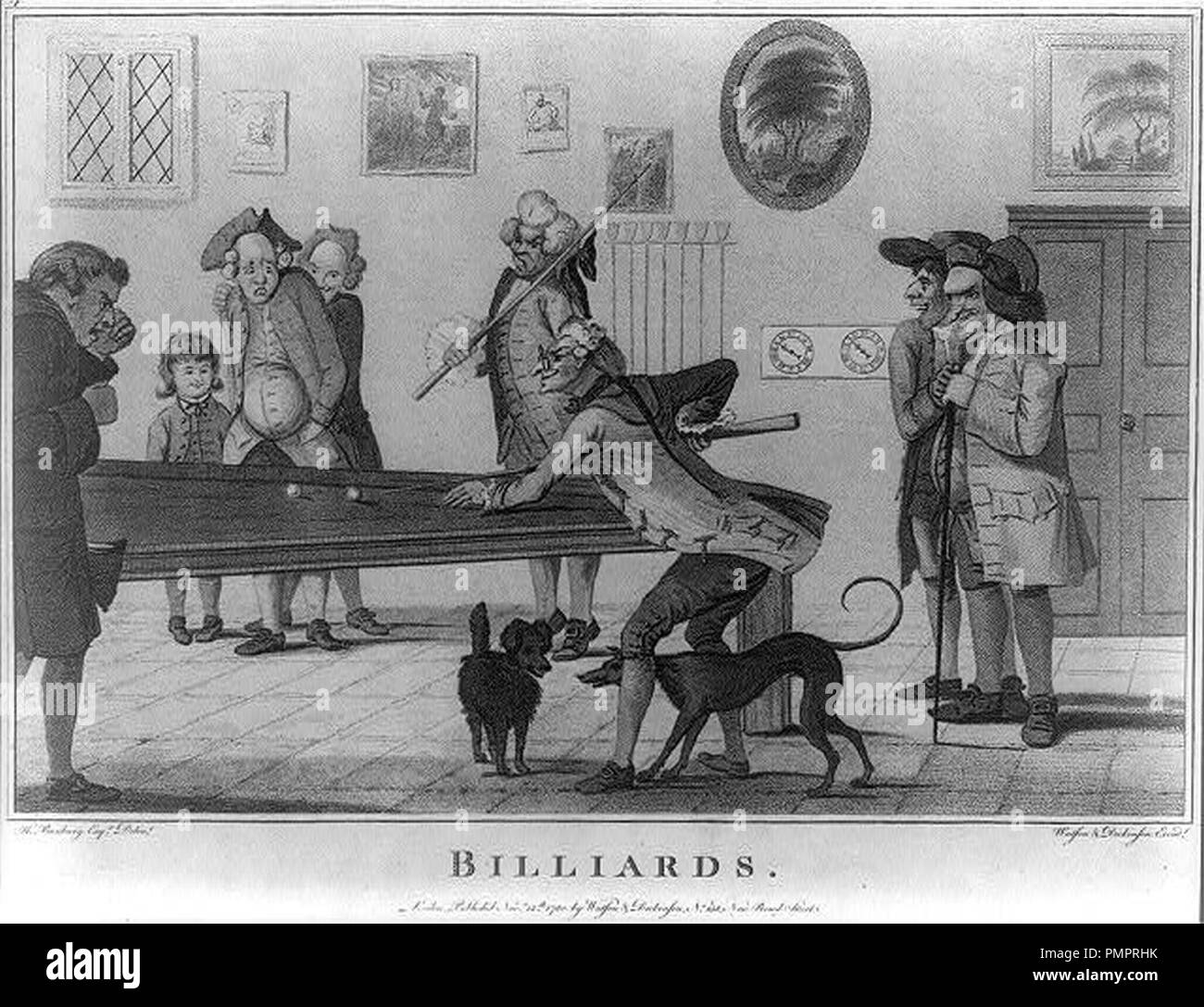 Billiards - H. Bunbury esqr. delt. ; Watson & Dickinson excudt. Stock Photo