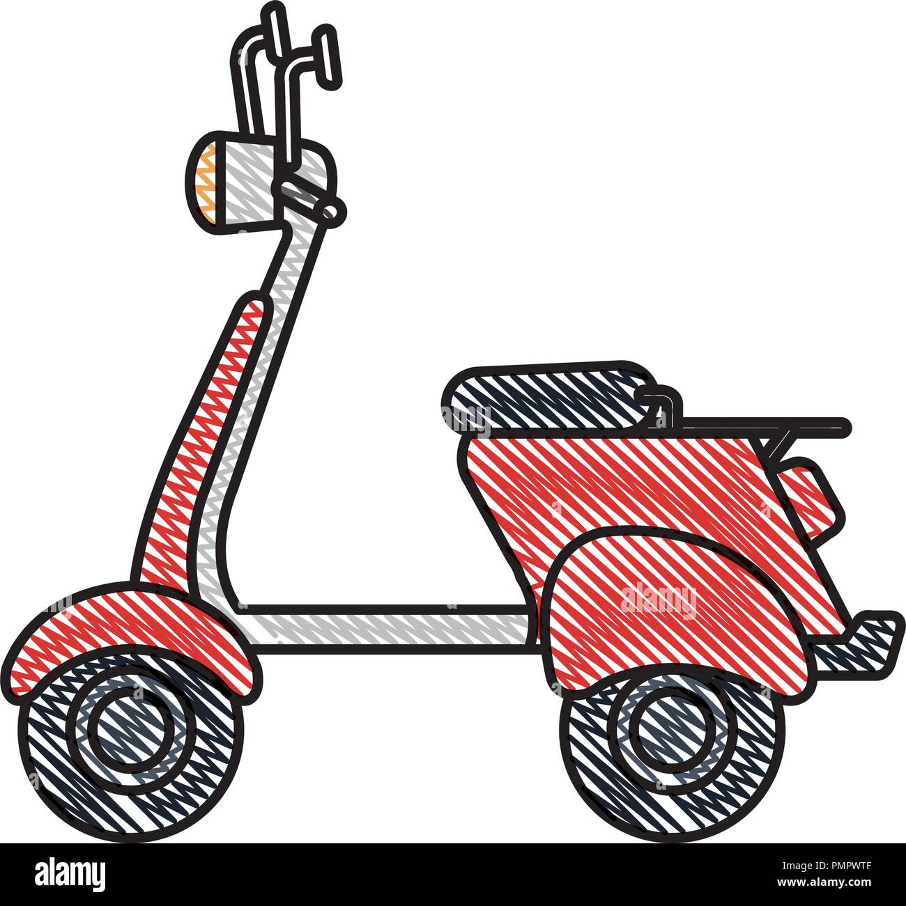Restored motor scooter Stock Vector Images Alamy