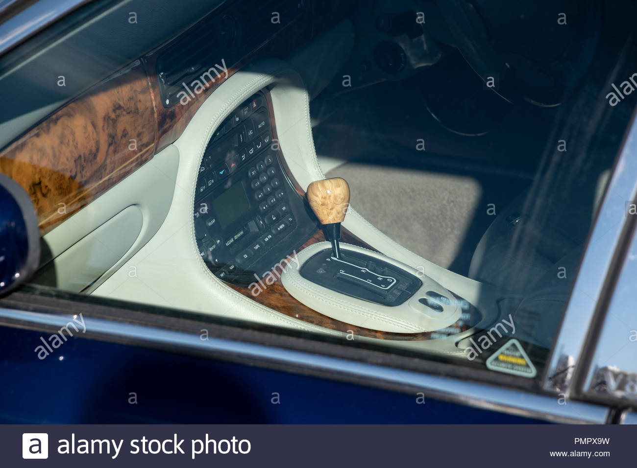 Looking Through A Car Window To The Centre Console With Automatic Gear Stick And Controls Weymouth Dorset England Uk Stock Photo Alamy