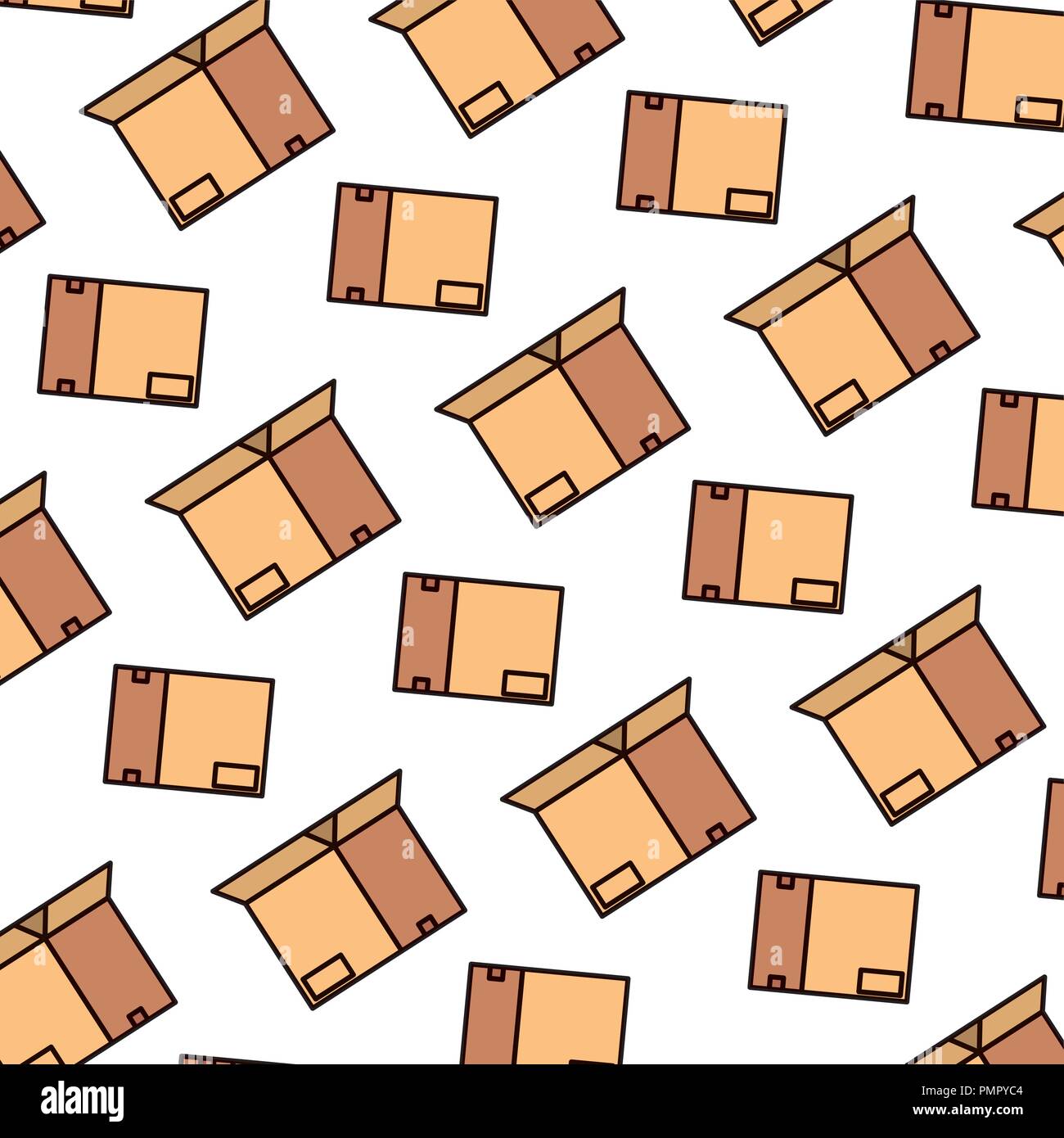 packing boxes carton pattern Stock Vector Image & Art - Alamy