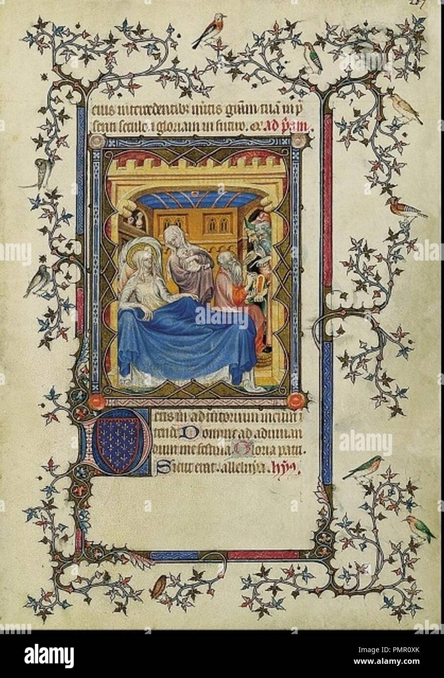 Birth and Naming of Saint John the Baptist Petites Heures du Duc de Berry  Stock Photo - Alamy
