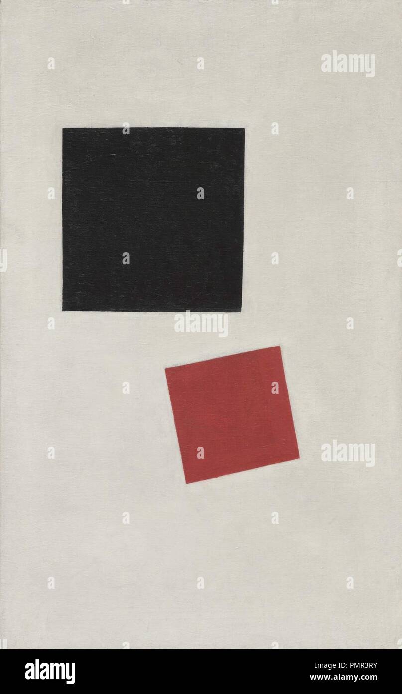 Black Square and Red Square (Malevich, 1915). Stock Photo