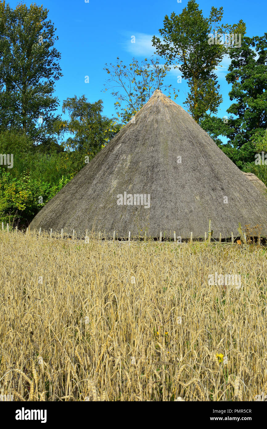 Iron age Roundhouse at Ryedale Folk Museum, Hutton le Hole, Yorkshire
