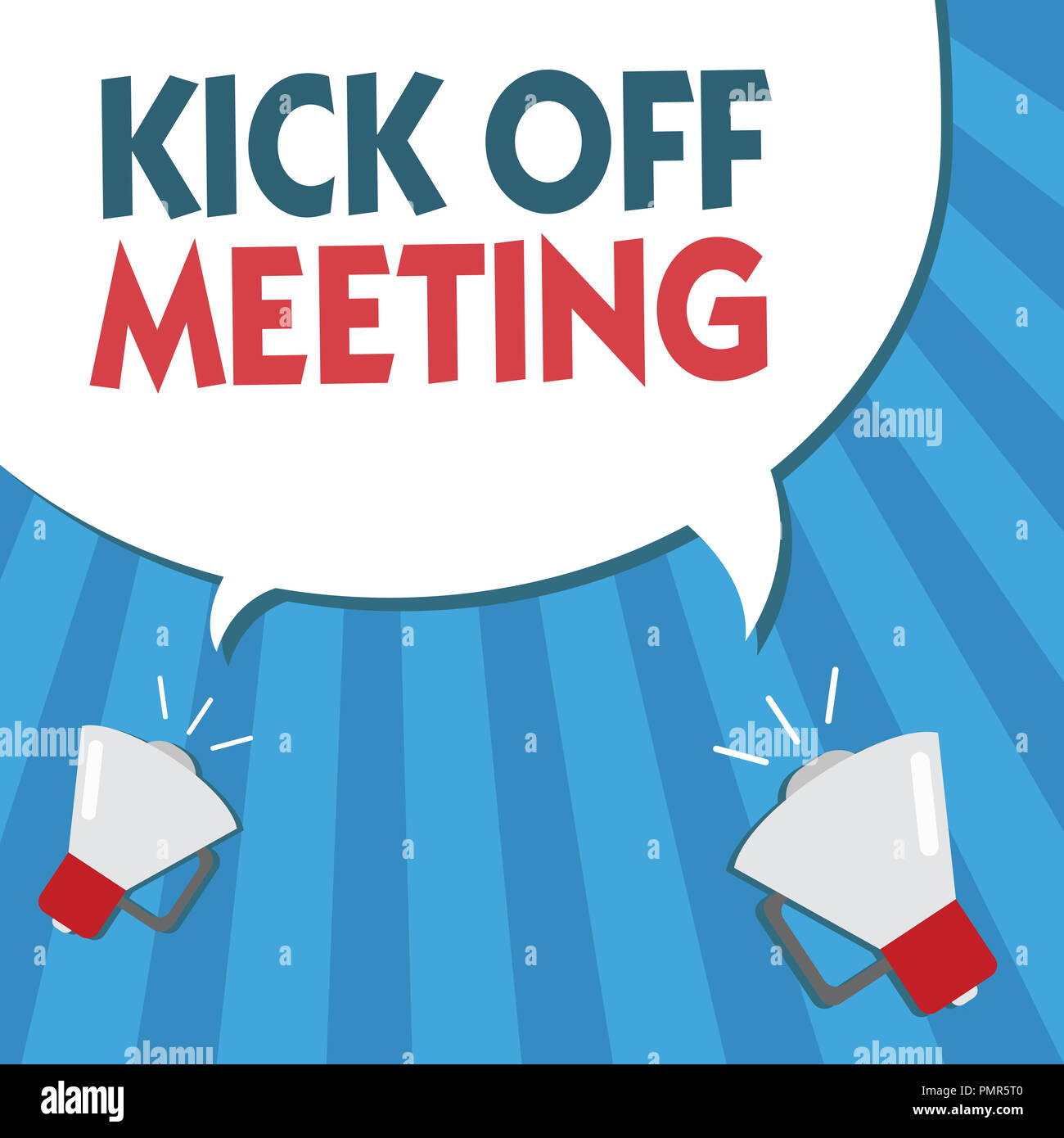 Conceptual Hand Writing Showing Kick Off Meeting. Concept Meaning Getting  Fired From Your Team Private Talking About Company Square Rectangle Paper  Sheet Load With Full Of Pattern Theme Stock Photo, Picture and