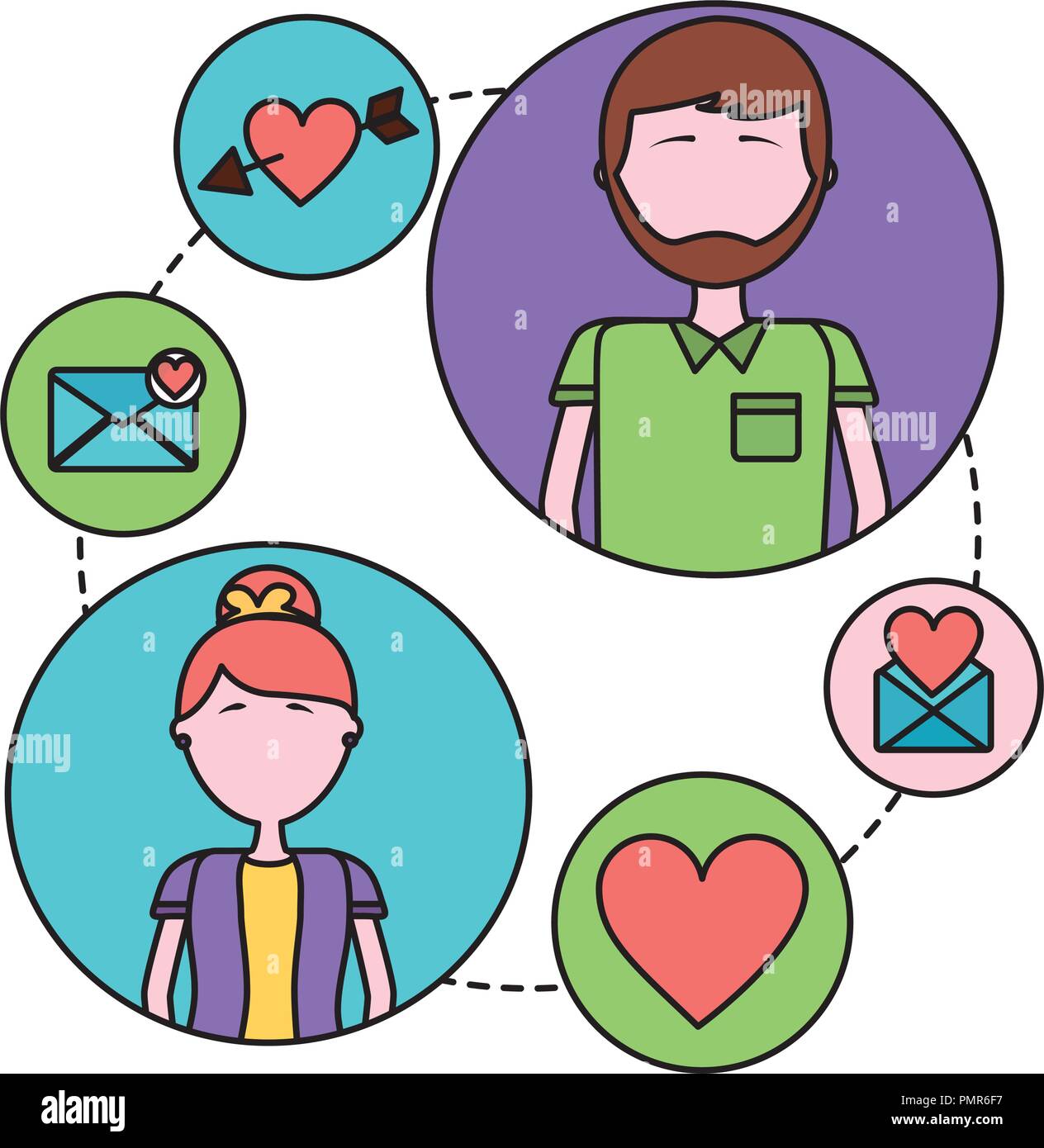 young couple with set icons isolated icon Stock Vector Image & Art - Alamy