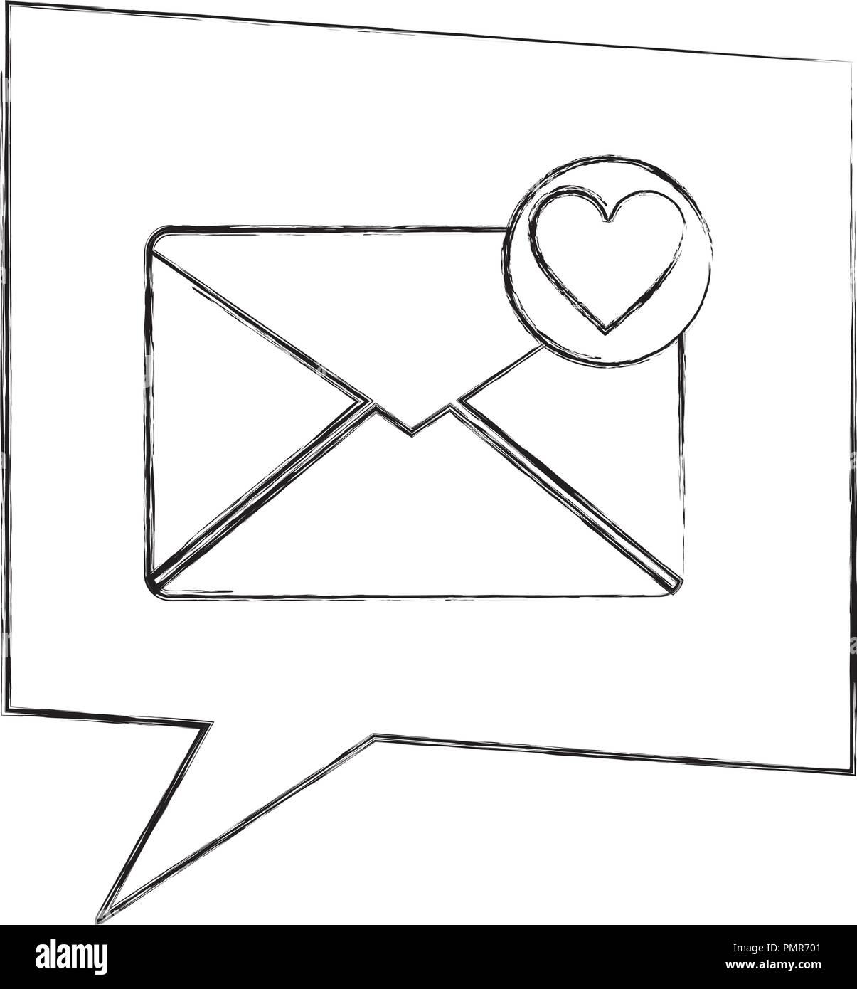speech bubble message love heart romance Stock Vector Image & Art - Alamy