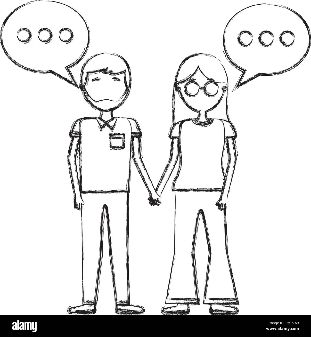 woman and man holding hands romantic Stock Vector Image & Art - Alamy