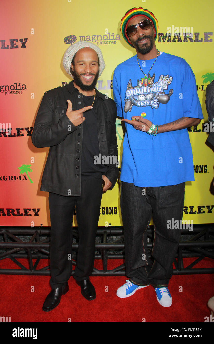 Snoop Dogg, Ziggy Marley 04/17/2012 'Marley' Premiere held at The Dome at ArcLight Hollywood in Hollywood, CA  Photo by Manae Nishiyama / HollywoodNewsWire.net / PictureLux Stock Photo
