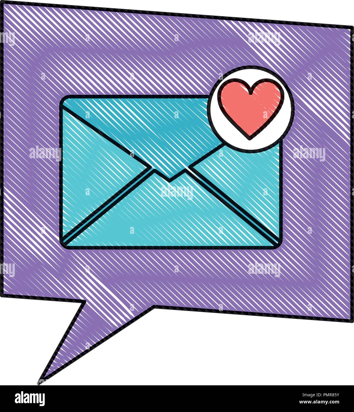 speech bubble message love heart romance Stock Vector Image & Art - Alamy