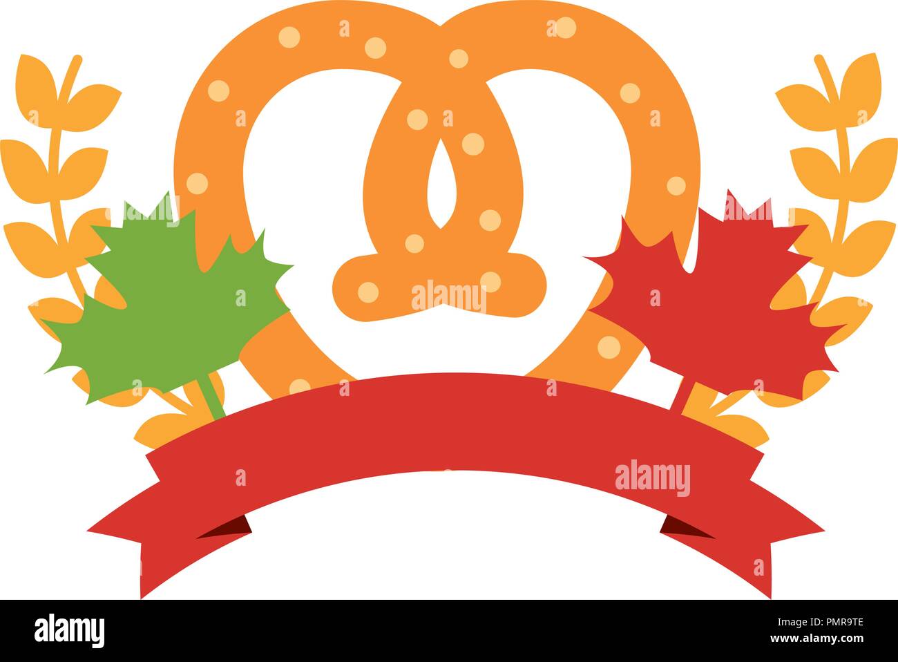 delicious pretzel with ribbon and crown Stock Vector Image & Art - Alamy