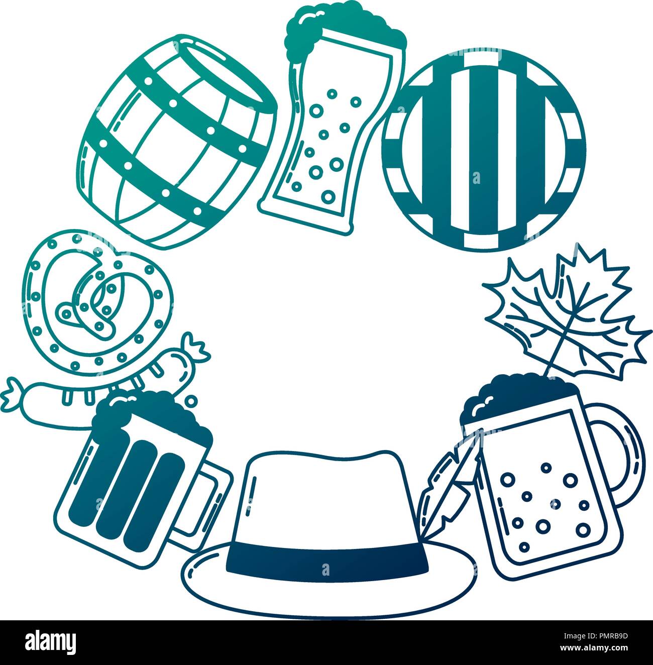 oktoberfest celebration set icons Stock Vector Image & Art - Alamy