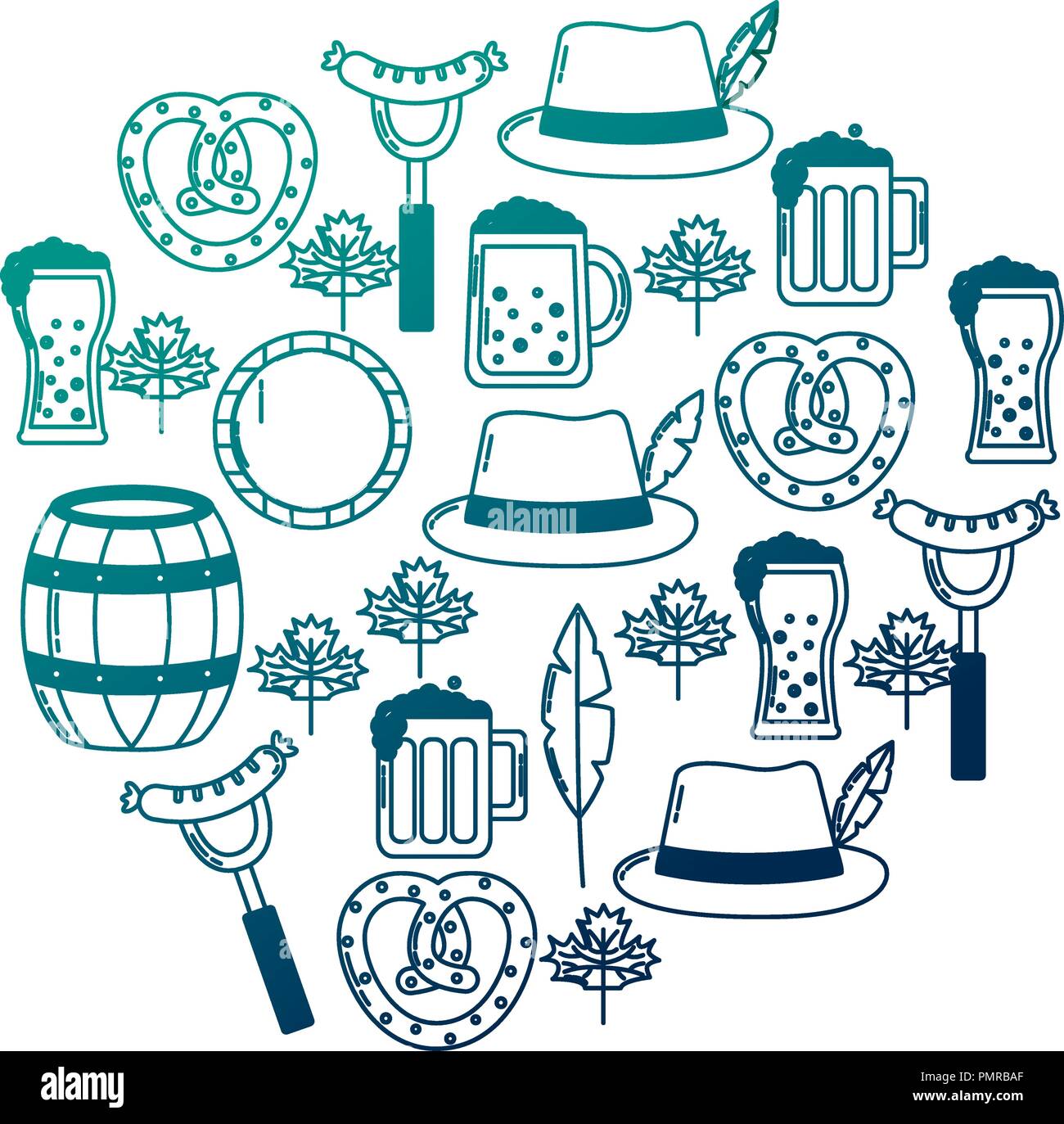oktoberfest celebration set icons Stock Vector Image & Art - Alamy