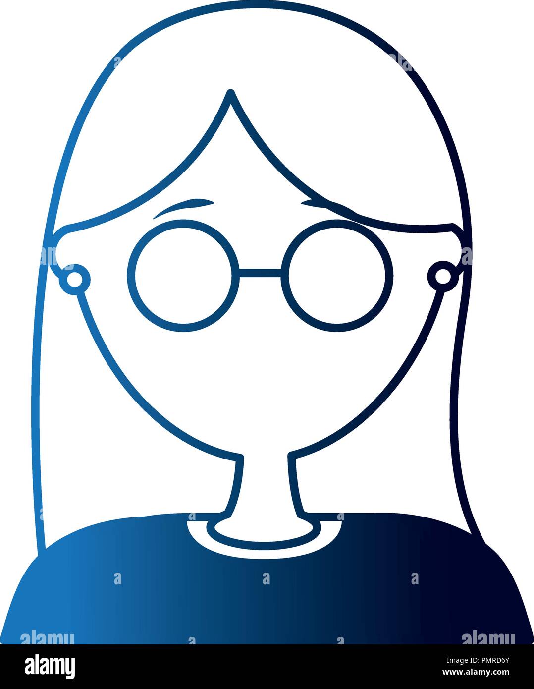 head woman with eyeglasses avatar character Stock Vector Image & Art ...