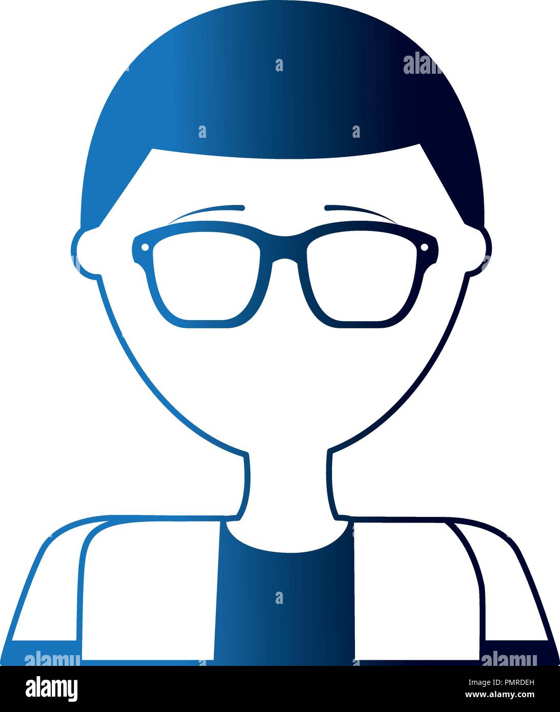 head man with eyeglasses avatar character Stock Vector Image & Art - Alamy
