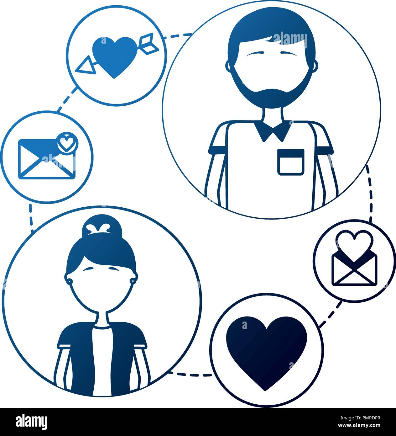 young couple with set icons isolated icon Stock Vector Image & Art - Alamy