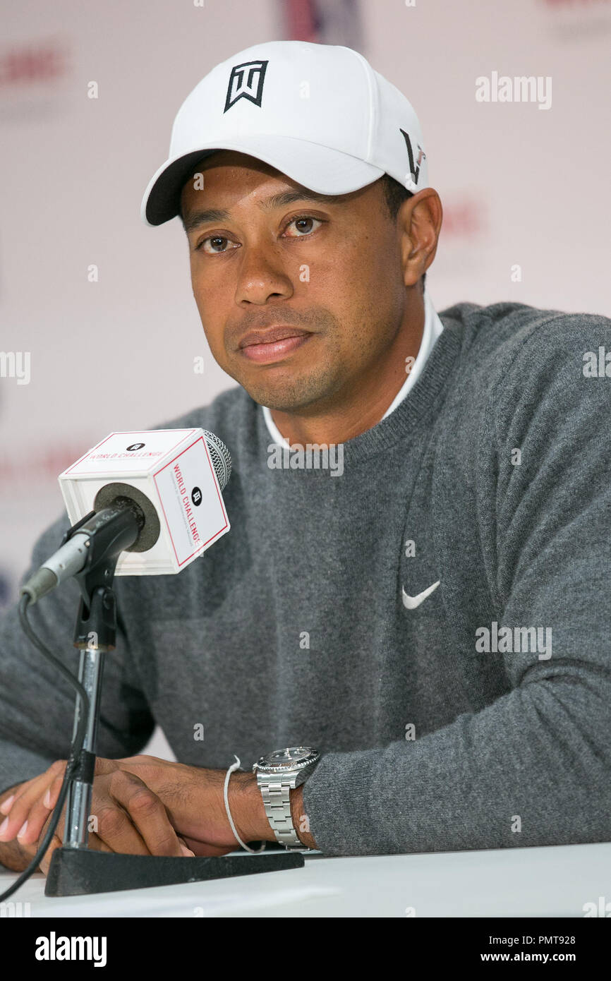 Tiger Woods attend the 2012 World Challenge Press Conference at Sherwood Country Club on November 27, 2012 in Thousand Oaks, California (Photo by John Salangsang / PRPP / PictureLux) Stock Photo