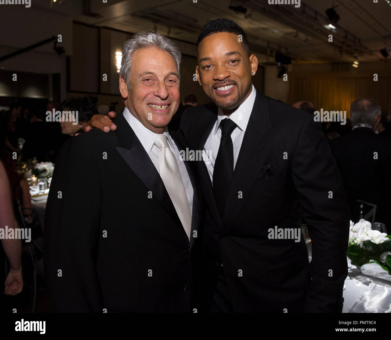 Academy President Hawk Koch (left) and Oscar®-nominated actor Will Smith attend the 2012 Governors Awards at The Ray Dolby Ballroom at Hollywood & Highland Center® in Hollywood, CA, Saturday, December 1.  File Reference # 31744 042  For Editorial Use Only -  All Rights Reserved Stock Photo