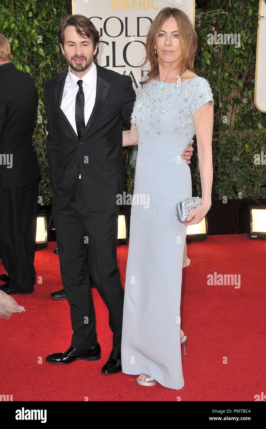 Mark Boal & Kathryn Bigelow at the 70th Annual Golden Globe Awards - Arrivals held at The Beverly Hilton Hotel in Beverly Hills, CA.The event took place on Sunday, January 13, 2013. Photo by PRPP / PictureLux   File Reference # 31805 1485PRPP  For Editorial Use Only -  All Rights Reserved Stock Photo