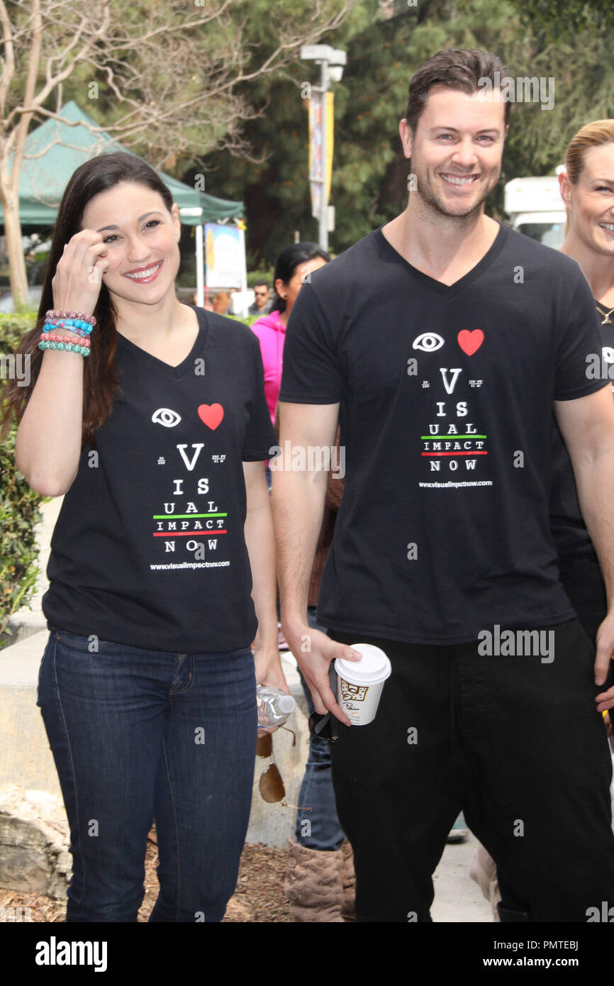 Jenna Lind, Daniel Feuerriegel 03/20/2013 '2013 Visual Impact Now' Charity Event with 'Spartacus: War of the Damned' Cast Volunteer held at Visual Impact Now Eye Clinic, Los Angeles Science Center, Los Angeles, CA Photo by Hanako Sato / HNW / PictureLux Stock Photo