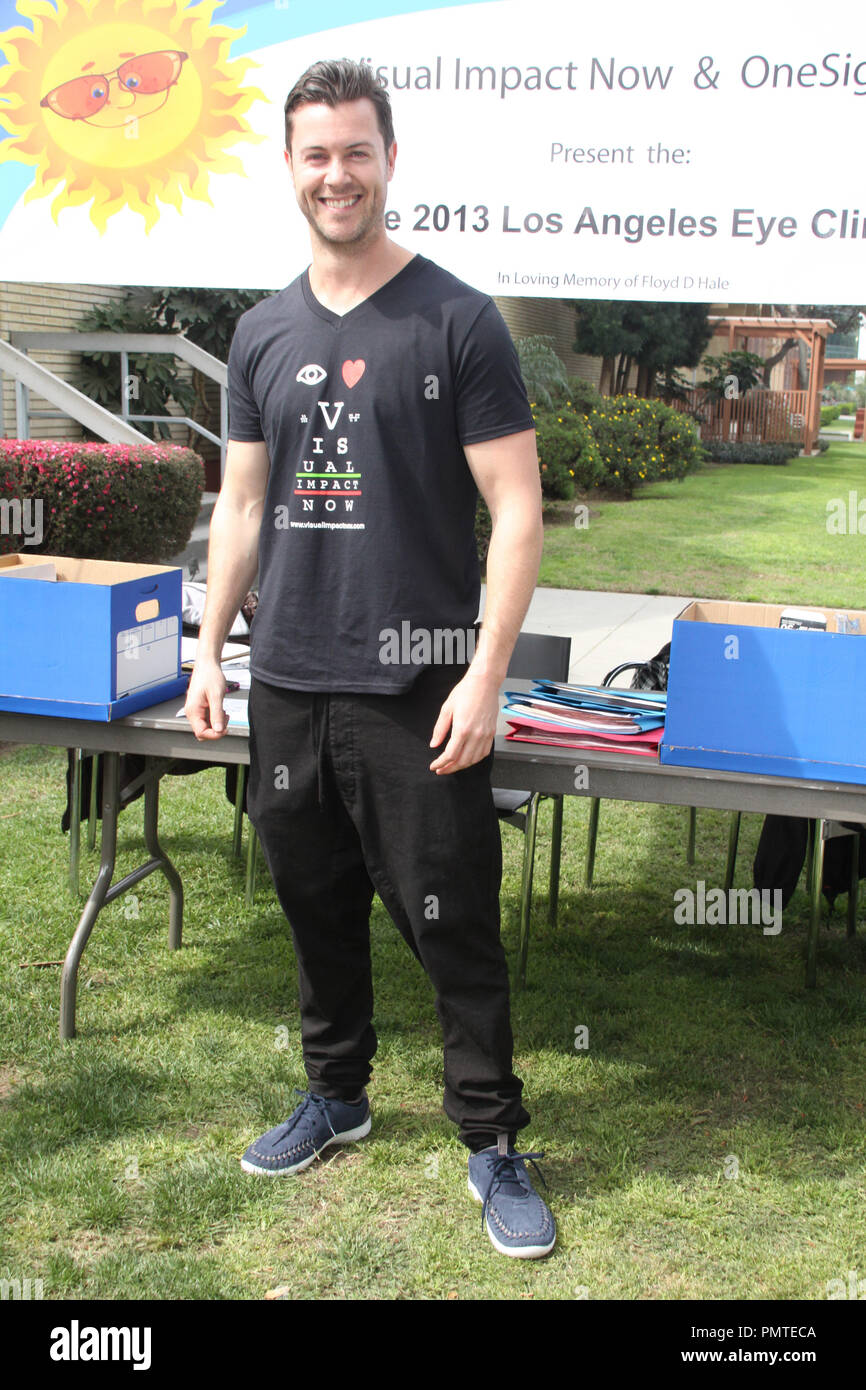 Daniel Feuerriegel 03/20/2013 '2013 Visual Impact Now' Charity Event with 'Spartacus: War of the Damned' Cast Volunteer held at Visual Impact Now Eye Clinic, Los Angeles Science Center, Los Angeles, CA Photo by Hanako Sato / HNW / PictureLux Stock Photo