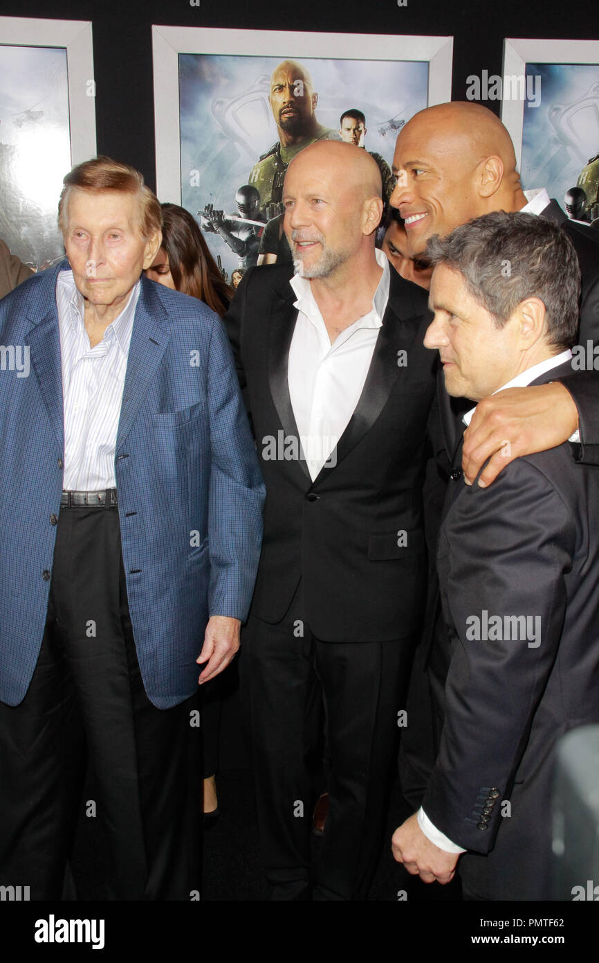Sumner redstone dwayne johnson g i joe hires stock photography and