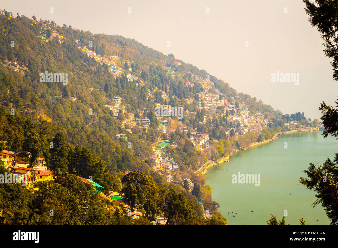 Naini Lake View Point, Nainital, Uttarakhand, India, Asia. Nainital Is ...