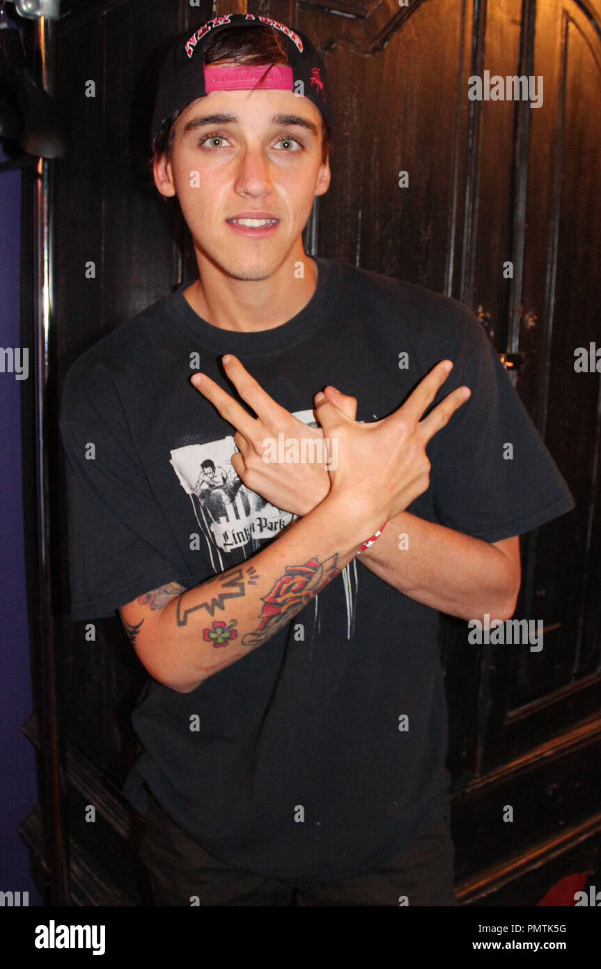 Beau Brooks of The Janoskians backstage at the Janoskians Not A Boyband