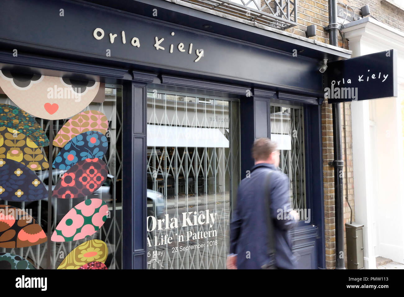 London, UK, 19th September 2018. Orla Kiely shop on Monmouth Street, central London is closed down, as the fashion label ceased trading. Credit: Yanice Idir / Alamy Live News. Stock Photo