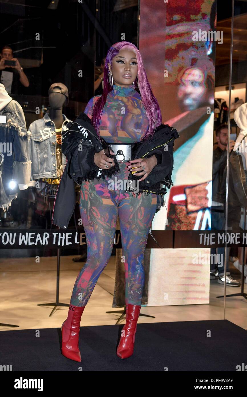 Milan, Italy. 19th Sep, 2018. Milan. Nicki Minaj at the presentation of the  new Diesel Capsule Collection In the photo: Nicki Minaj Credit: Independent  Photo Agency/Alamy Live News Stock Photo - Alamy