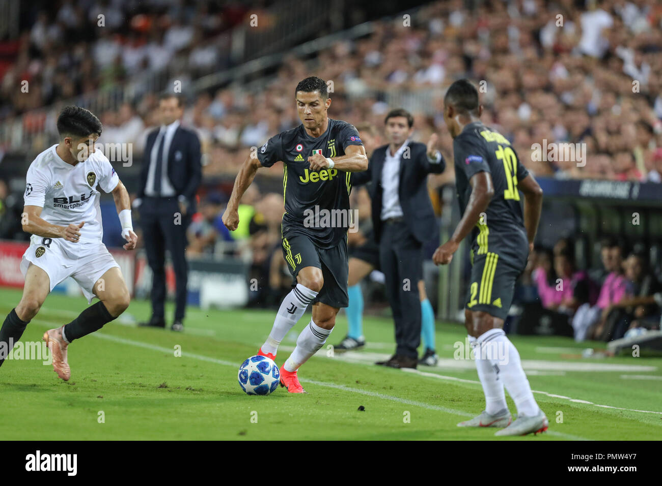 Valencia, Spain. 19th Sep, 2018. Cristiano Ronaldo of Juventus FC during the UEFA Champions League, Group