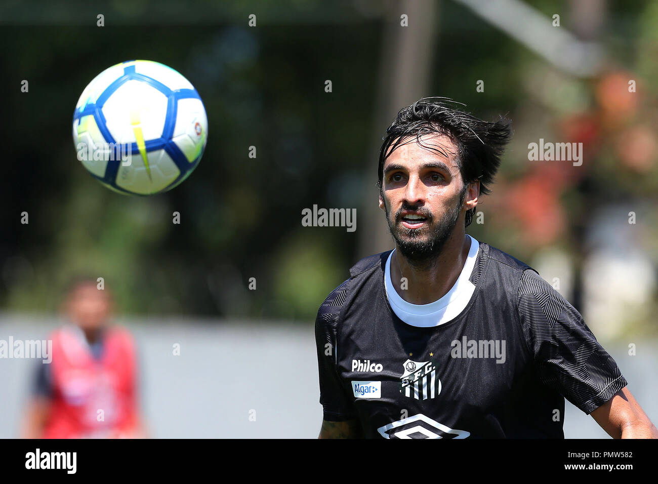 The costarican player Bryan Ruiz, trains for the Santos FC. 19th Sep, 2018. The training took place in the city of Santos, on the coast of SÃ£o Paulo, Brazil. Credit: AFP7/ZUMA Wire/Alamy Live News Stock Photo