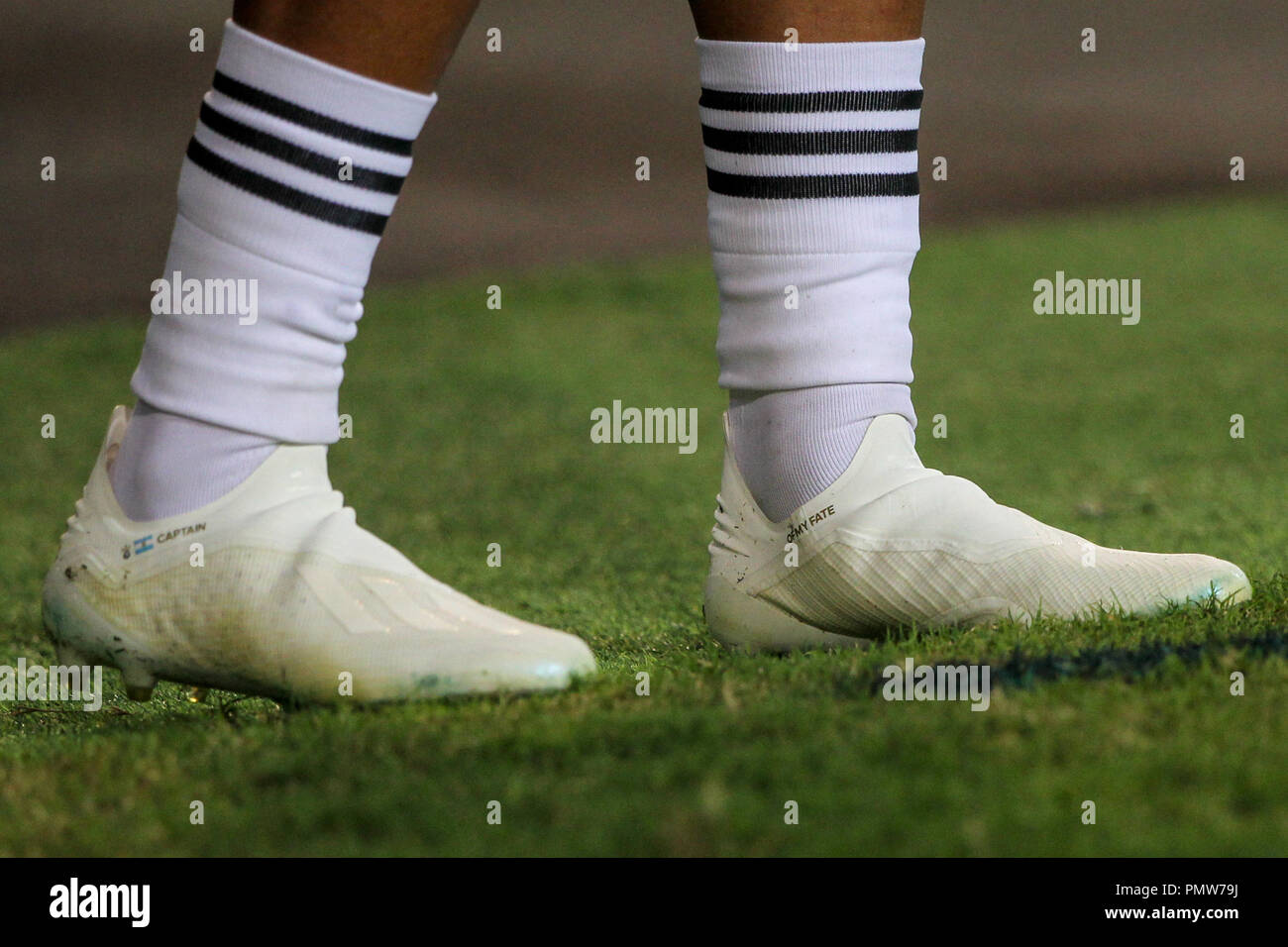 Mestalla, Valencia, Spain. 19th Sep, 2018. UEFA Champions League football,  Valencia versus Juventus; Paulo Dybala (Juve) boots Credit: Action Plus  Sports/Alamy Live News Stock Photo - Alamy