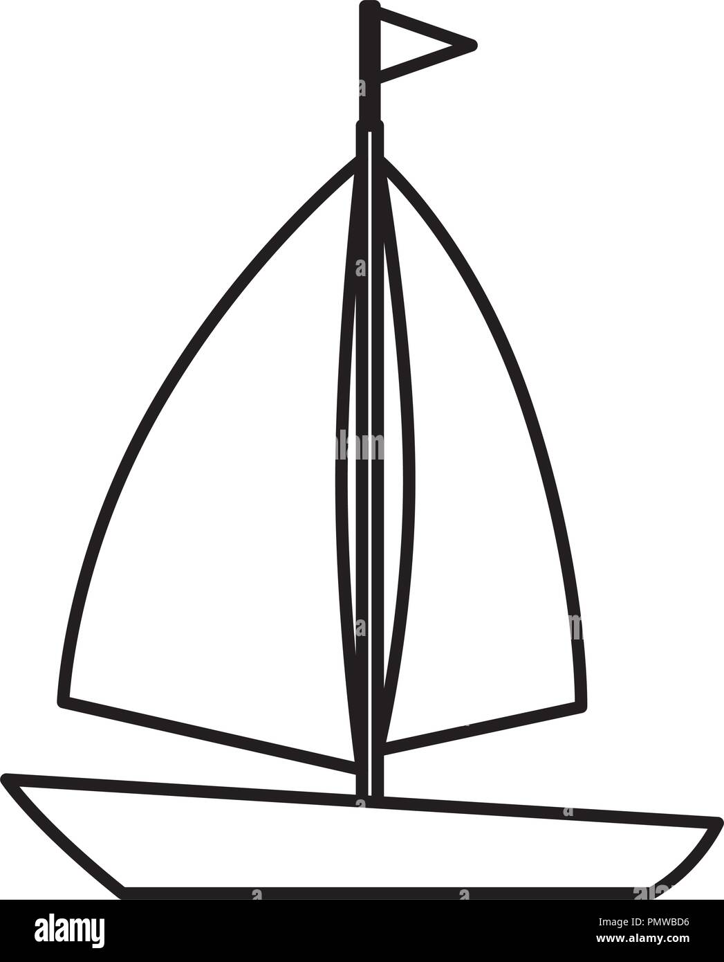 sail boat isolated icon Stock Vector Image & Art - Alamy