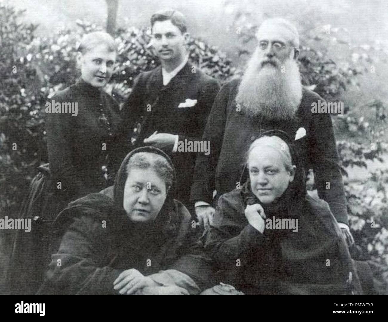 Blavatsky Olcott Johnston Zhelihovsky. Stock Photo