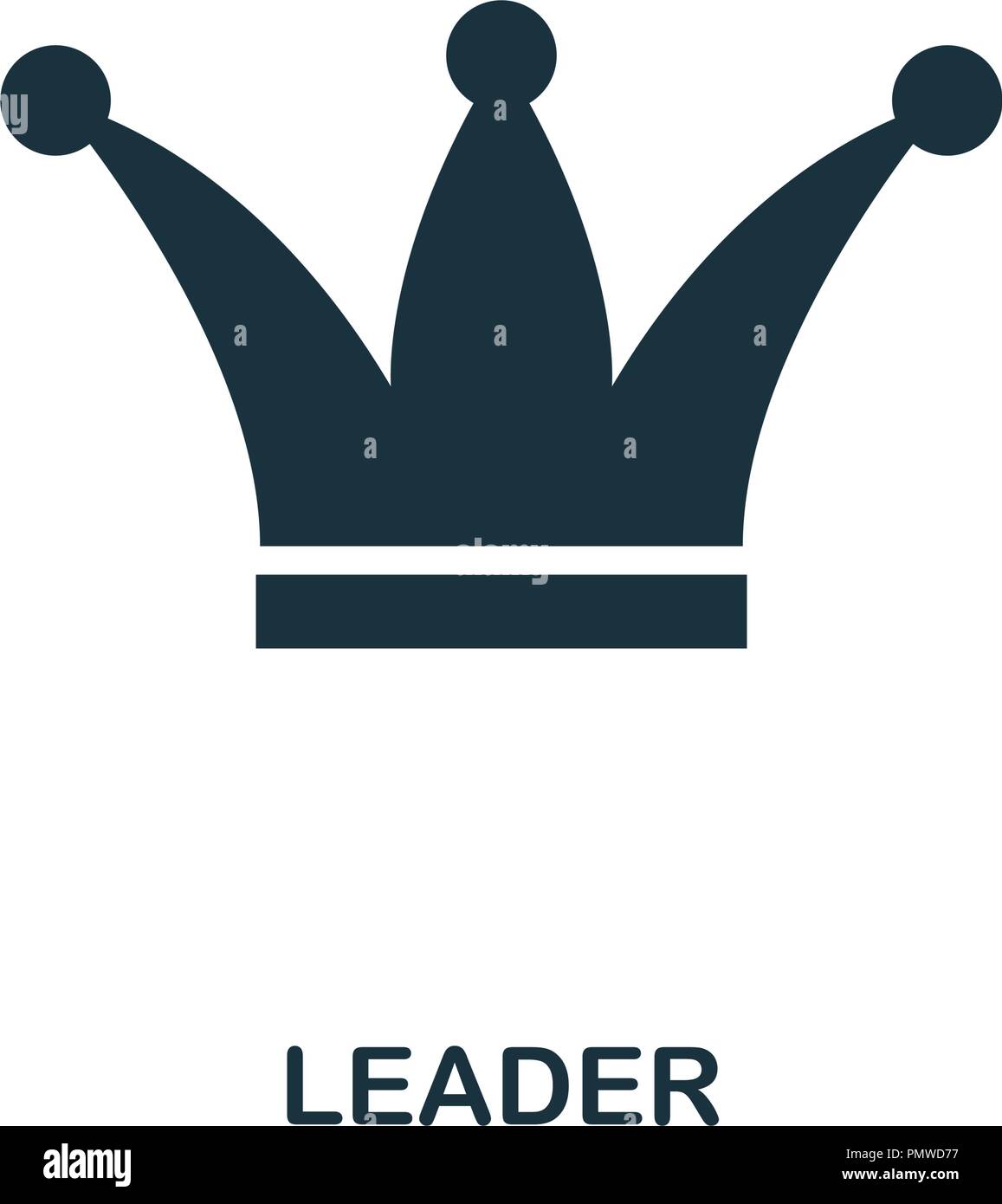 Leader icon. Monochrome style design from business collection. UI ...