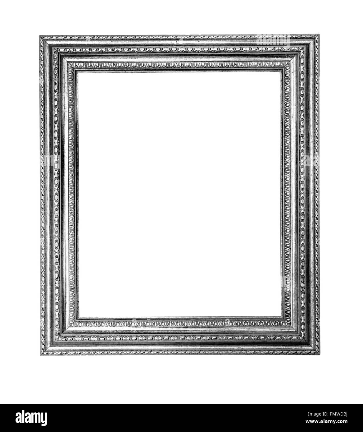 silver frame for paintings, mirrors or photos Stock Photo Alamy
