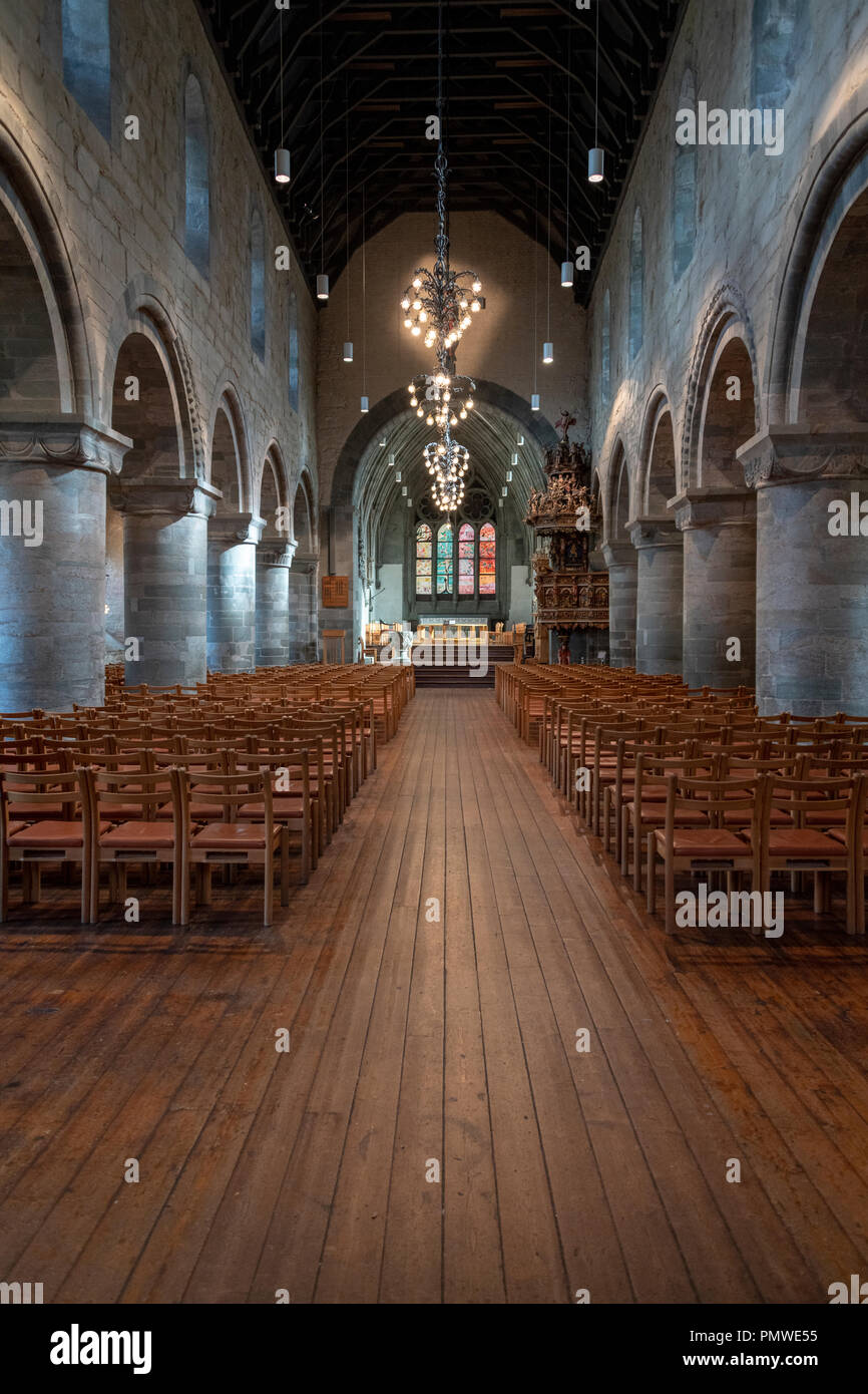 Interior photographs of Stavanger cathedral (Stavanger domkirke). Stock Photo