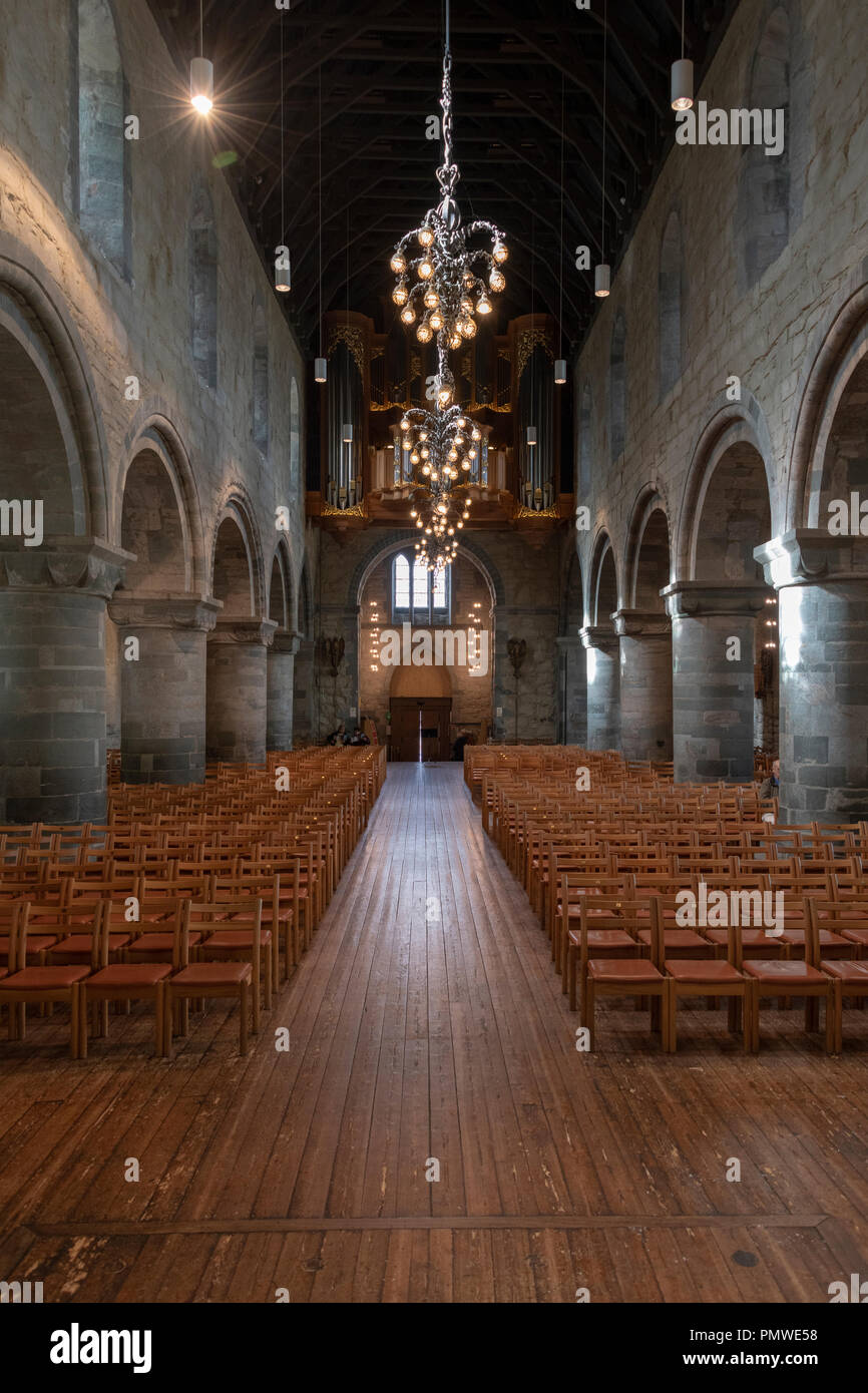 Interior photographs of Stavanger cathedral (Stavanger domkirke). Stock Photo
