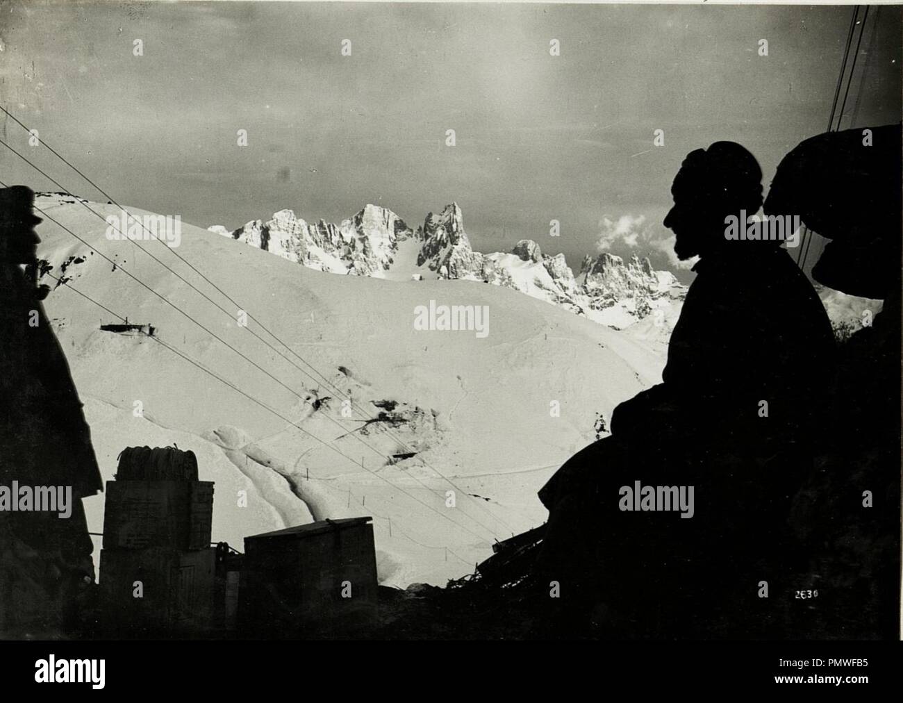 Blick von Campei gegen Col Ombert, Cima Uomo und Cima della Vallate. Stock Photo