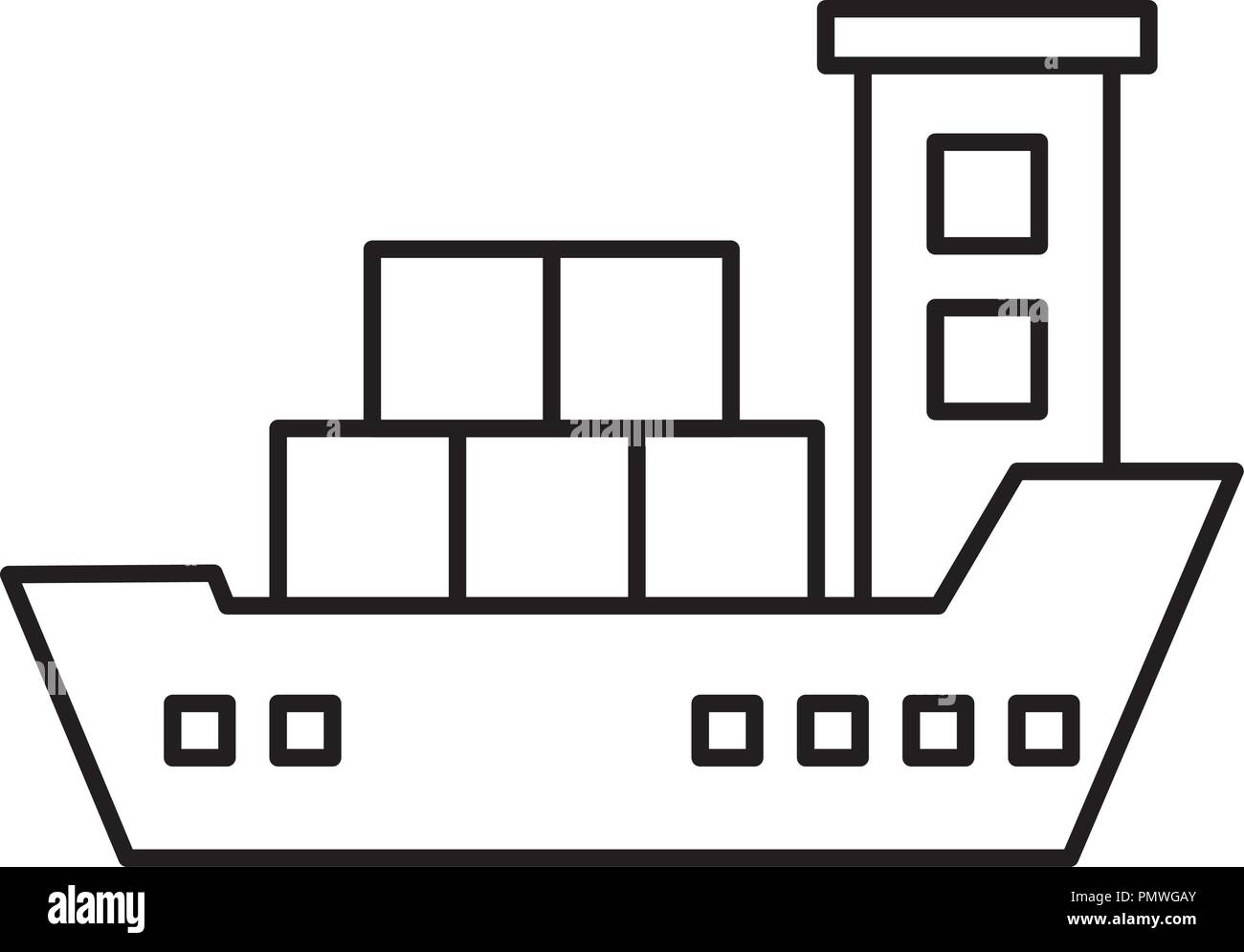 cargo ship isolated icon Stock Vector Image & Art - Alamy