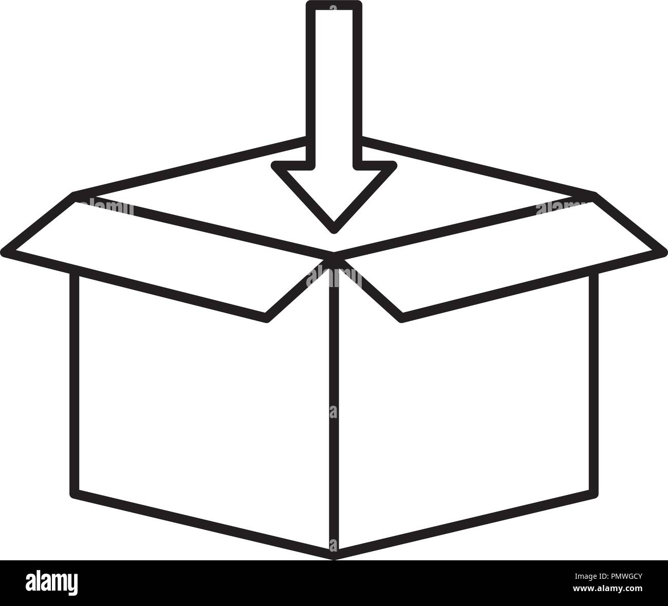 packing box carton with arrow Stock Vector Image & Art Alamy