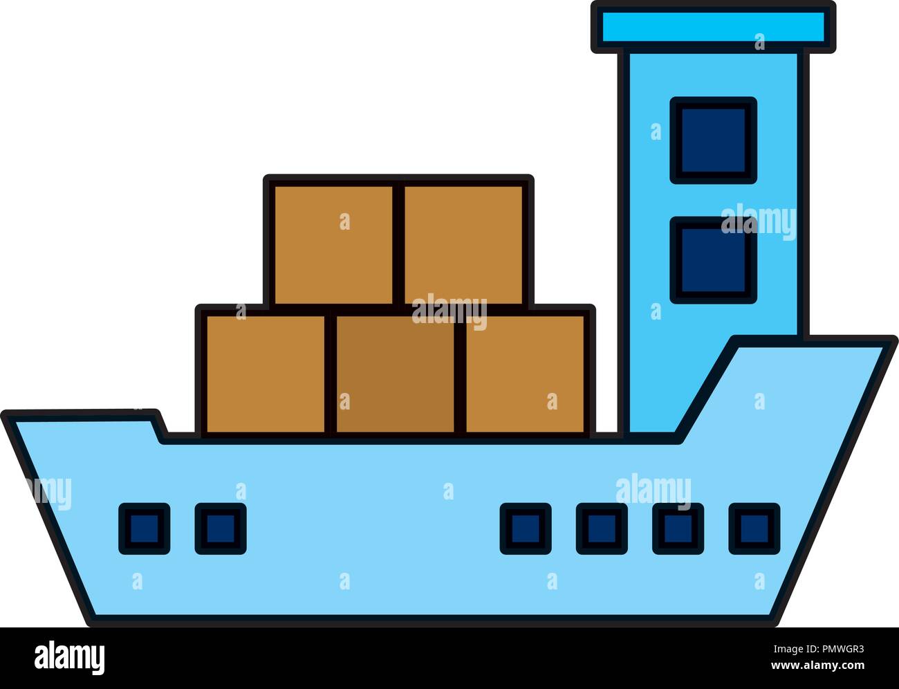 cargo ship isolated icon Stock Vector Image & Art - Alamy