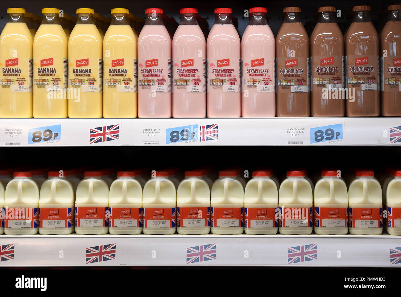 Milk on the shelves as Tesco unveils its new Jack's concept, at their