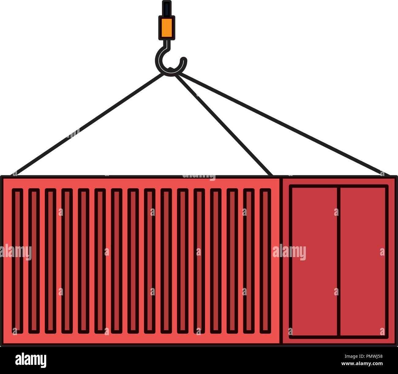 crane hook with container Stock Vector Image & Art Alamy