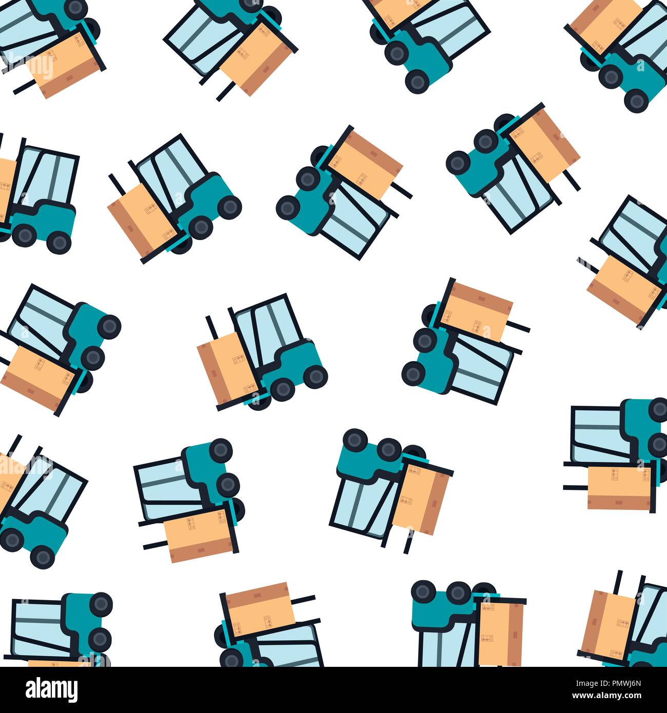 forklift vehicles pattern background Stock Vector Image & Art Alamy