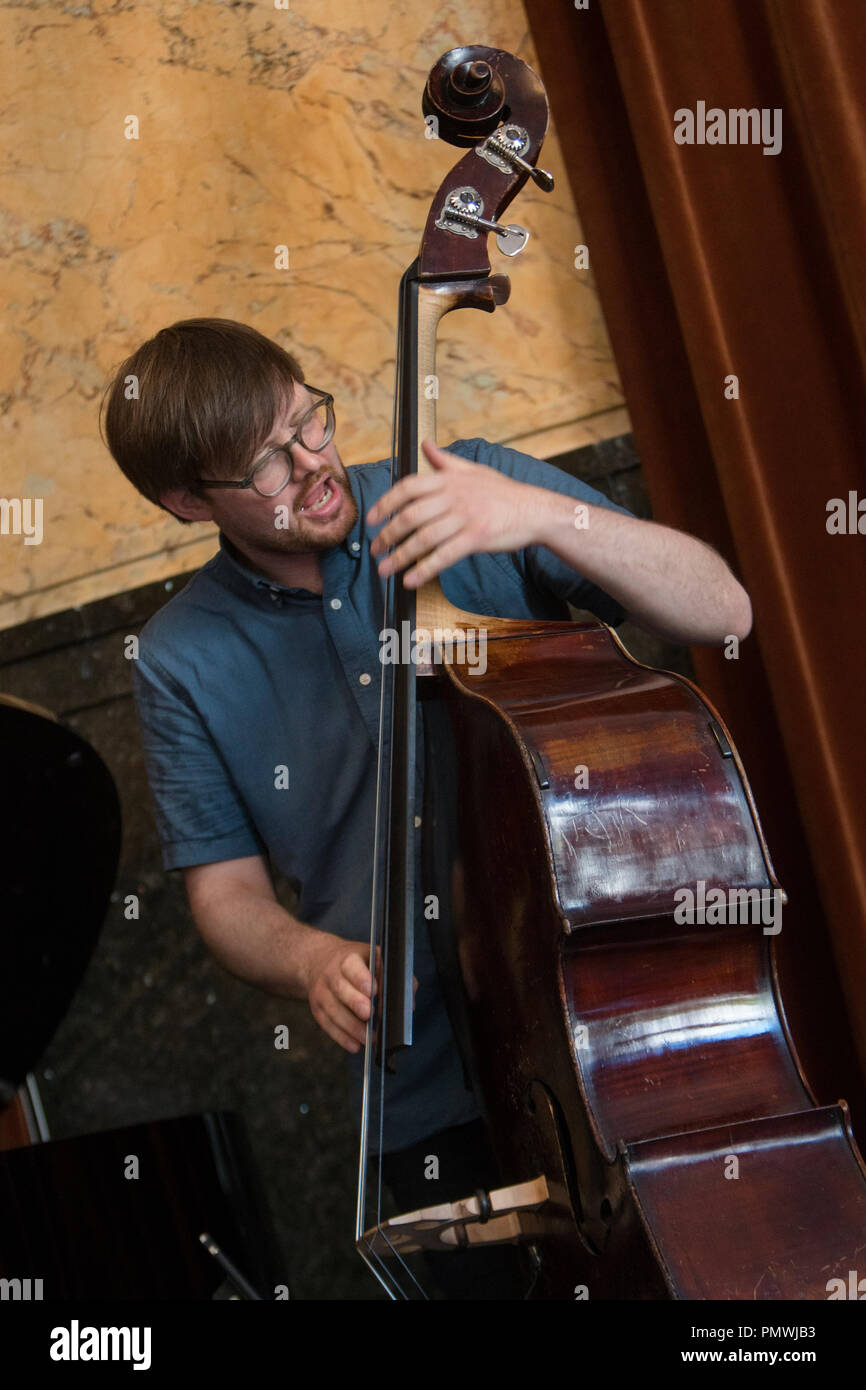 Norway, Bergen May 26, 2018. The Norwegian jazz trio Håvard Wiik Trio