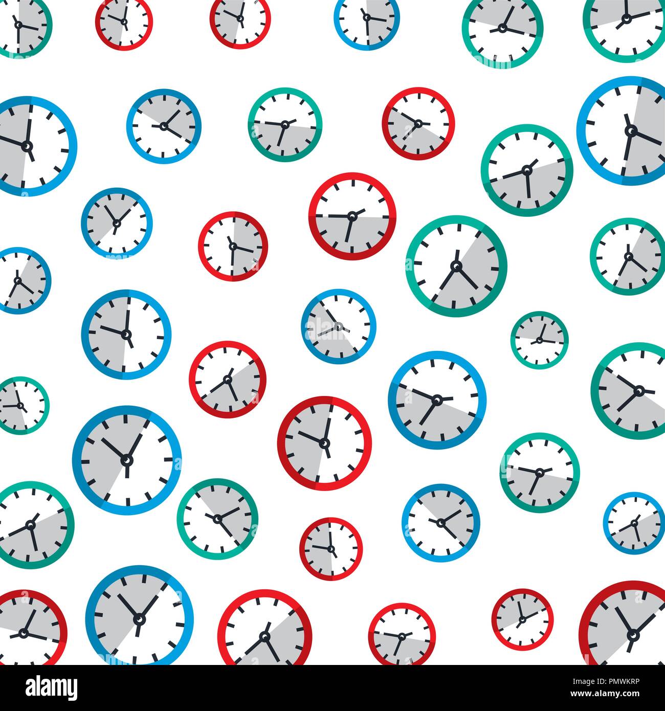 time clock pattern background Stock Vector Image & Art Alamy