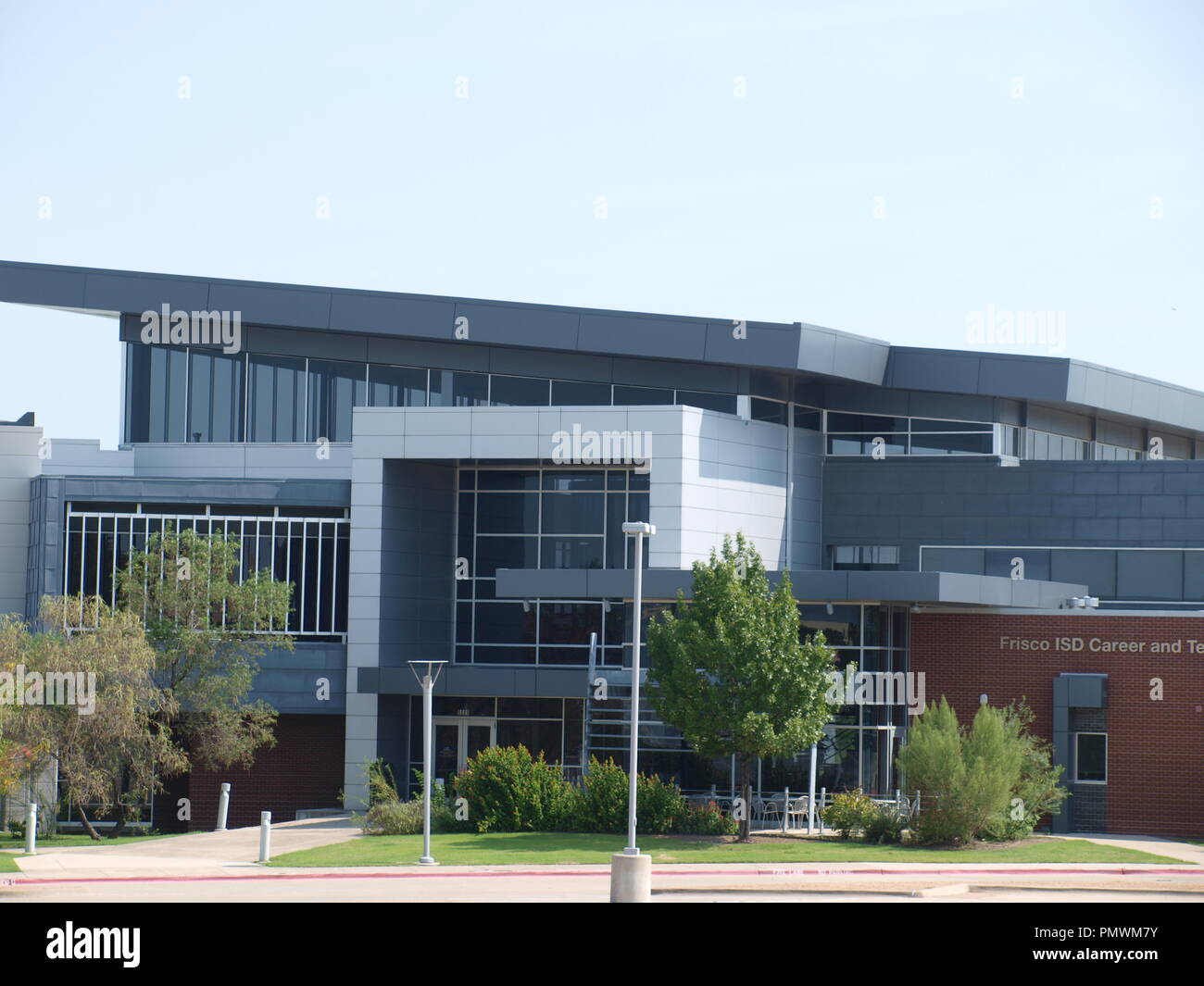 Frisco,Texas: Cowboy World HQ and National Soccer Hall of Fame and  Frisco ISD Admin, Tech and HS That Benefits Stock Photo