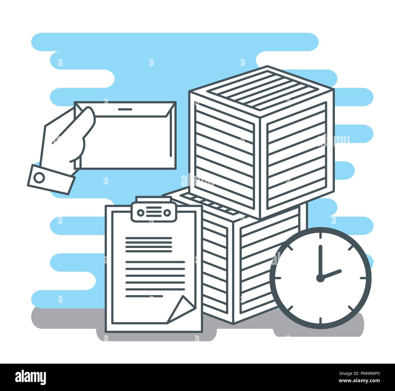 logistic services set icons Stock Vector Image & Art - Alamy